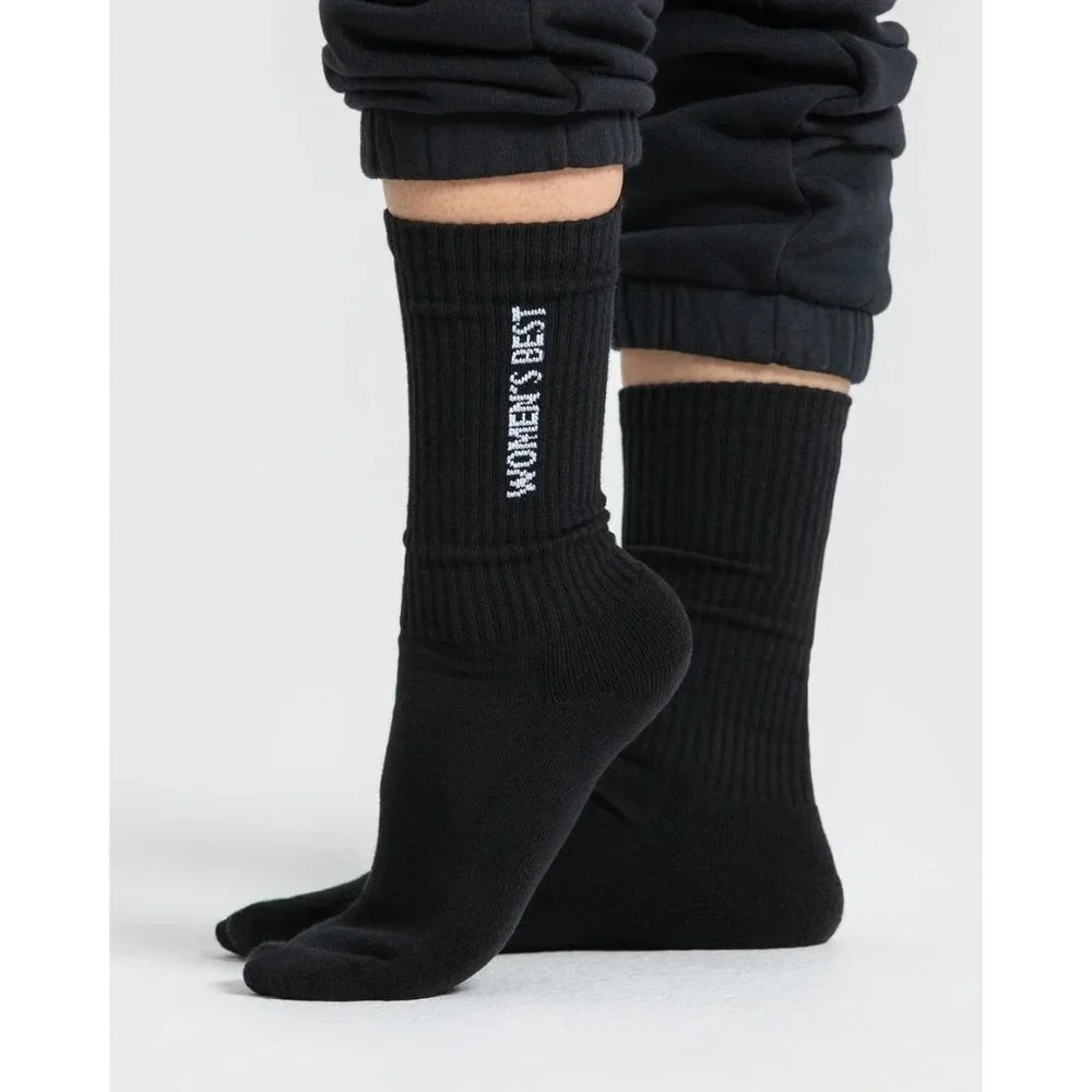 NWT WOMEN'S BEST Crew‎ Socks (1PK) Color Black Size L